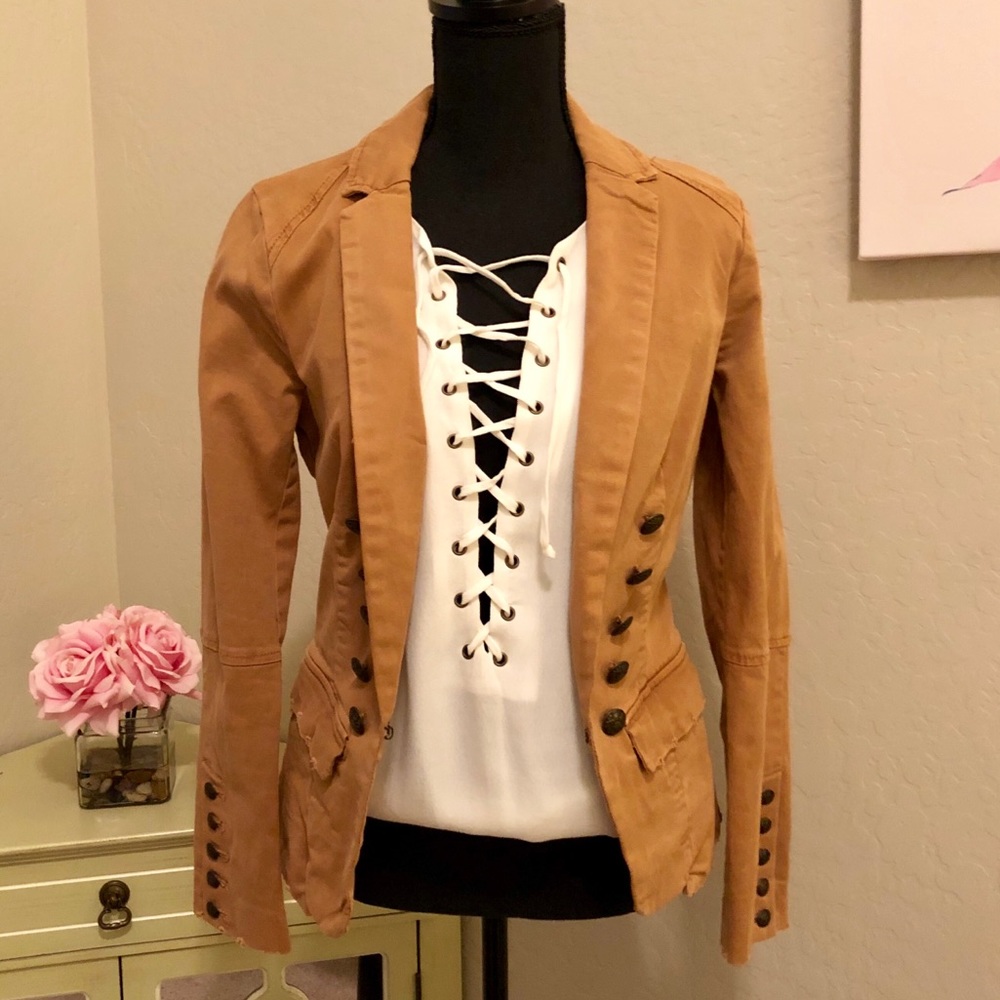 Free People Distressed Blazer New W/O Tags Sz XS